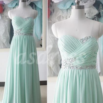 Blue Prom Bridesmaid Dress Sweetheart Homecoming..