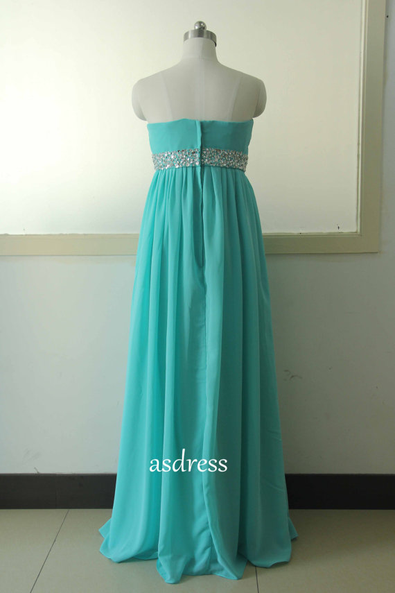 Sequins Turquoise Prom Dress Sweetheart Formal Evening Dress Celebrity ...