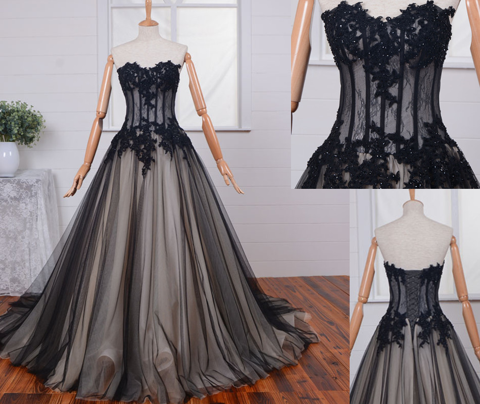 Wedding Dresses,gothic Wedding Dress,custom Wedding Dress,vintage Wedding Dress,black Wedding Dress,sweetheart Wedding Dress,sexy Wedding Dress,