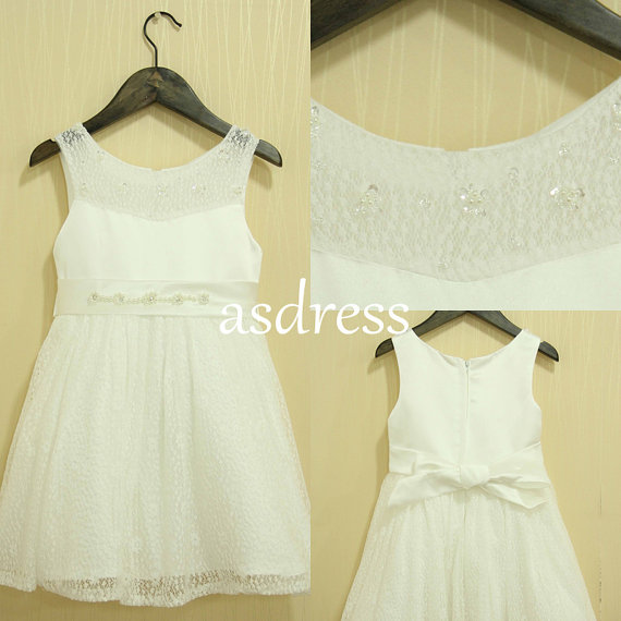 Lace Dress In Ivory For Baby Girl & Toddler Girl, Photo, Birthday